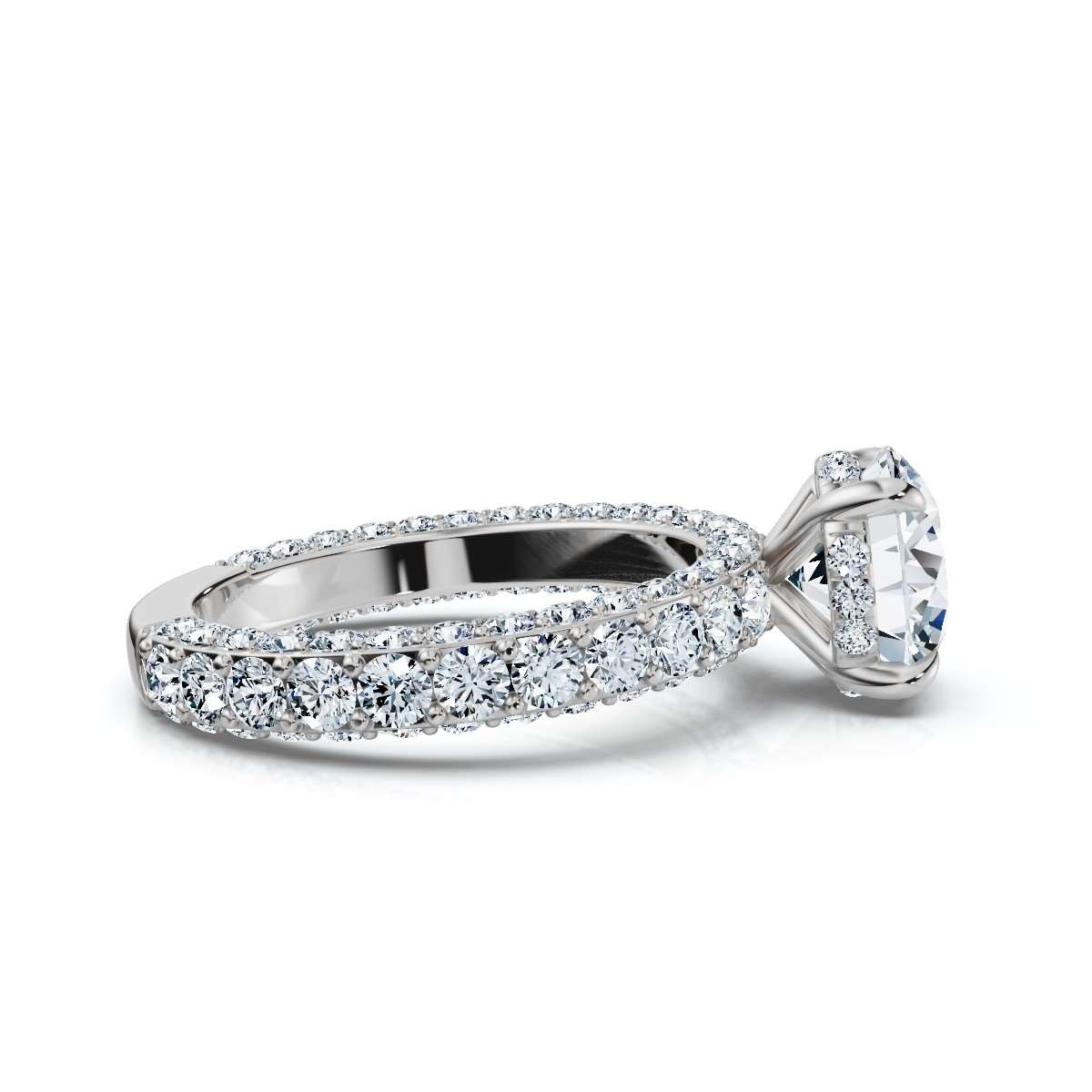 14K White Gold Chahna Accents Lab Grown Diamond Ring (1 1/2 ct. tw)