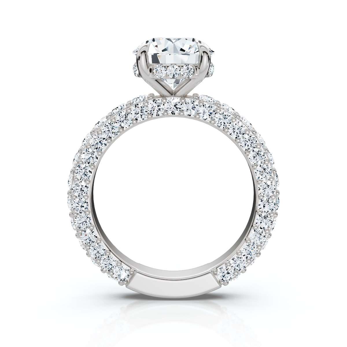 14K White Gold Chahna Accents Lab Grown Diamond Ring (1 1/2 ct. tw)