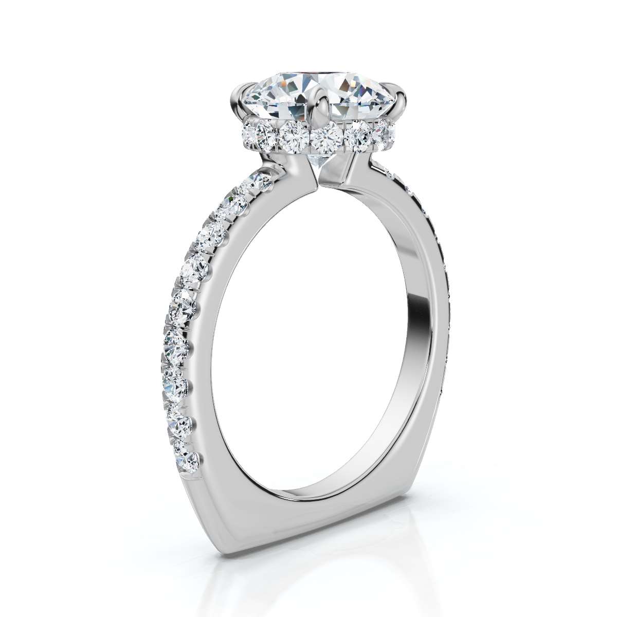 14K White Gold Sabeen Hidden Accent Lab Grown Diamond Ring (1/2 ct. tw)