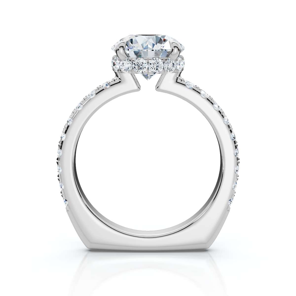 14K White Gold Sabeen Hidden Accent Lab Grown Diamond Ring (1/2 ct. tw)