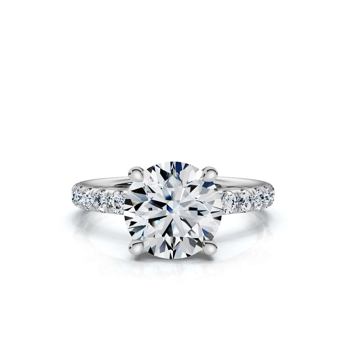 14K White Gold Deidra Accents Lab Grown Diamond Ring (1/2 ct. tw)