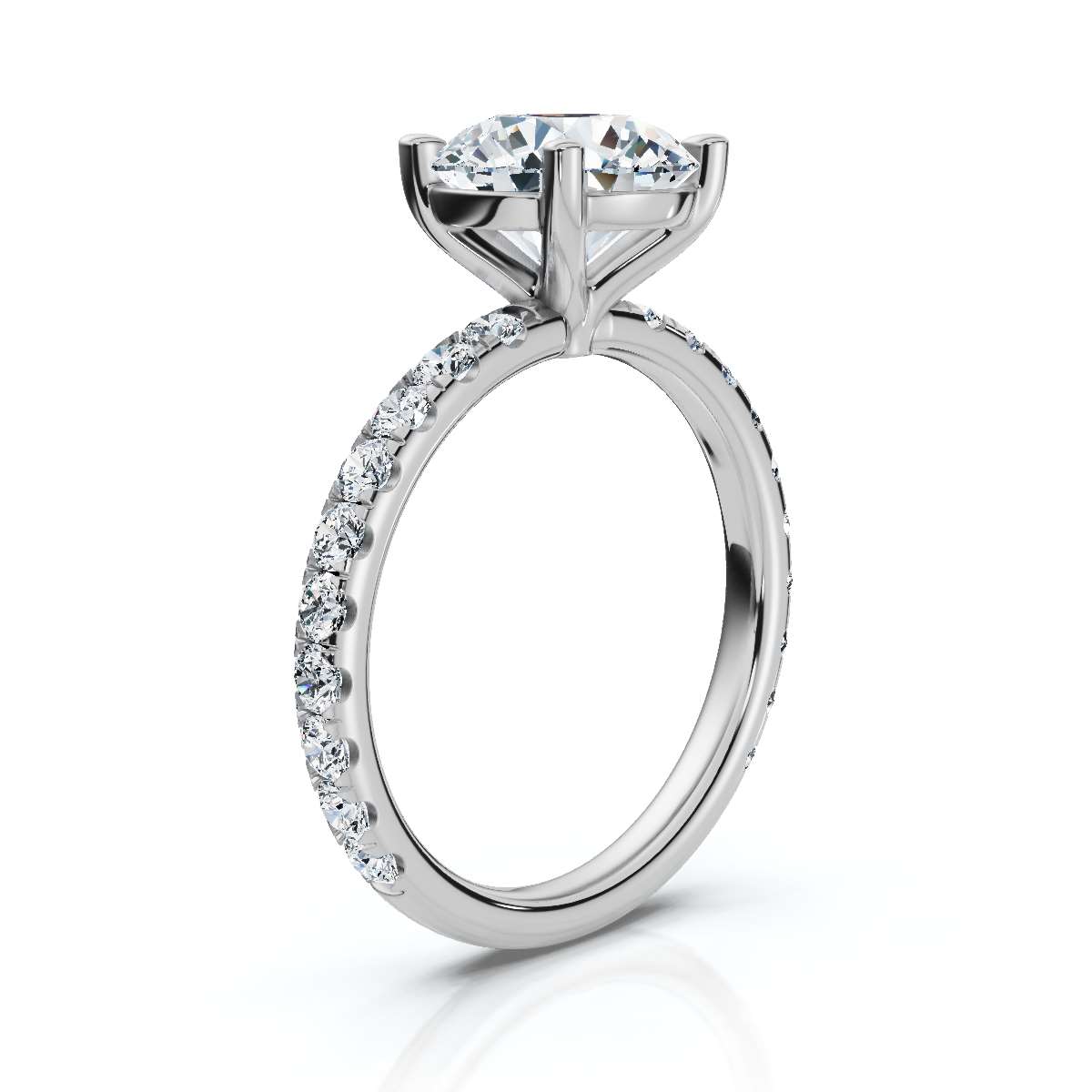 14K White Gold Deidra Accents Lab Grown Diamond Ring (1/2 ct. tw)