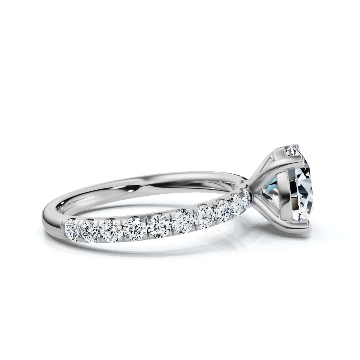 14K White Gold Deidra Accents Lab Grown Diamond Ring (1/2 ct. tw)