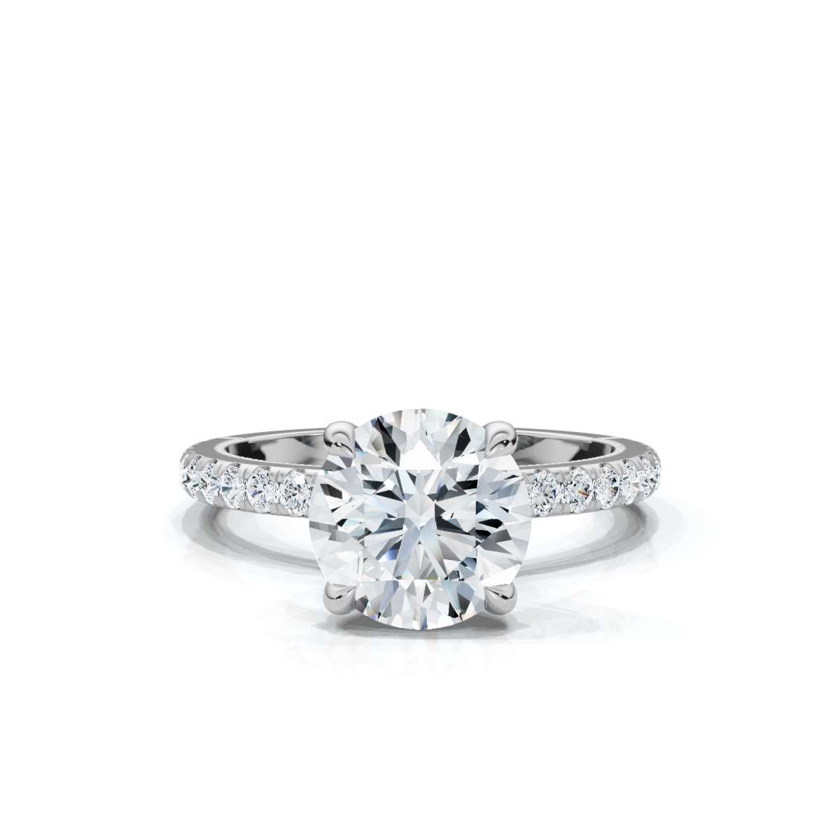 14K White Gold Danna Hidden Accents Lab Grown Diamond Ring (1/2 ct. tw)