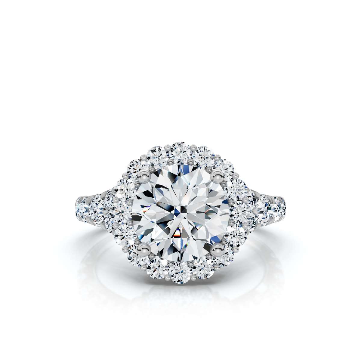 14K White Gold Lexy Accent Lab Grown Diamond Ring (1 ct. tw)