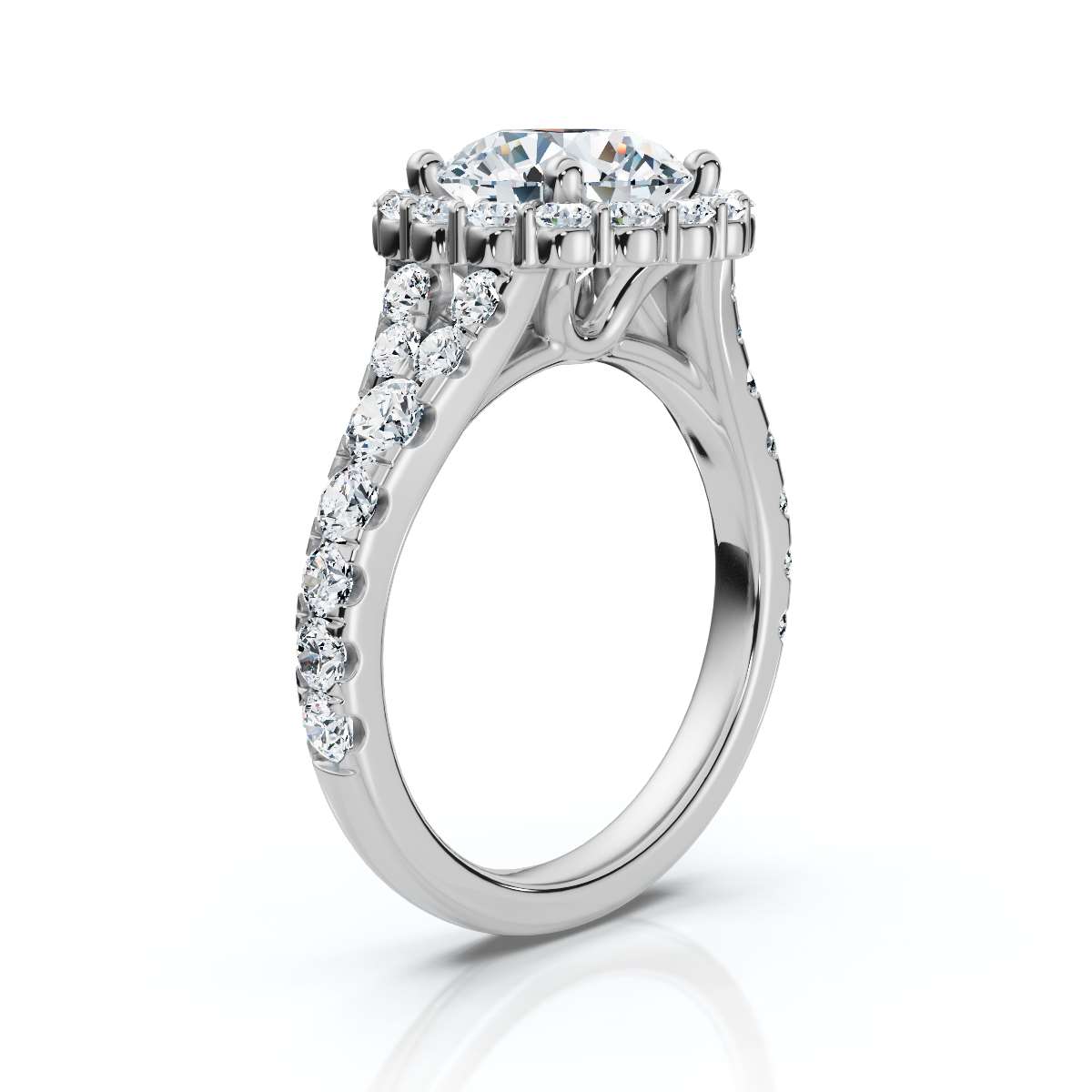 14K White Gold Lexy Accent Lab Grown Diamond Ring (1 ct. tw)