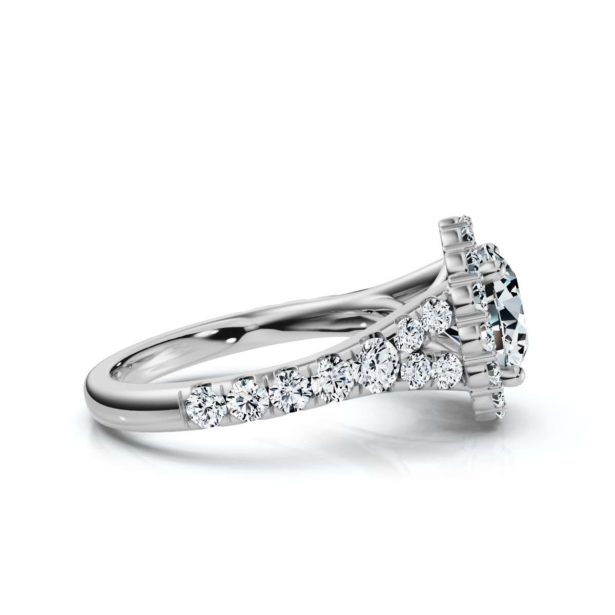 14K White Gold Lexy Accent Lab Grown Diamond Ring (1 ct. tw)