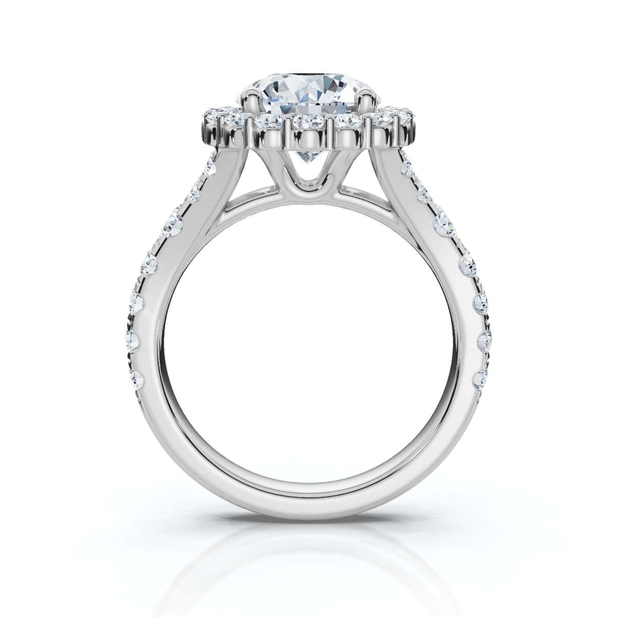 14K White Gold Lexy Accent Lab Grown Diamond Ring (1 ct. tw)