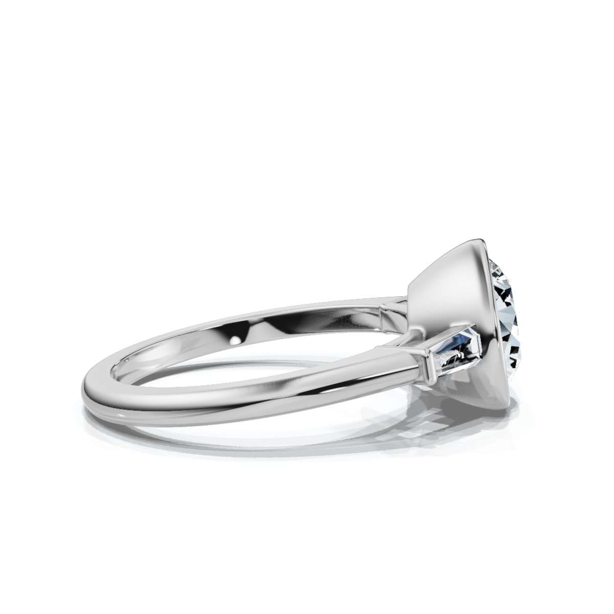 14K White Gold Lenore Three Stone Lab Grown Diamond Ring (1/5 ct. tw)