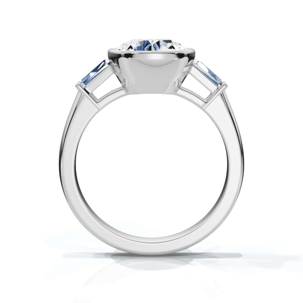 14K White Gold Lenore Three Stone Lab Grown Diamond Ring (1/5 ct. tw)