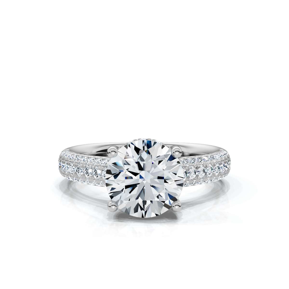 14K White Gold Kynlee Accents Lab Grown Diamond Ring (1/2 ct. tw)