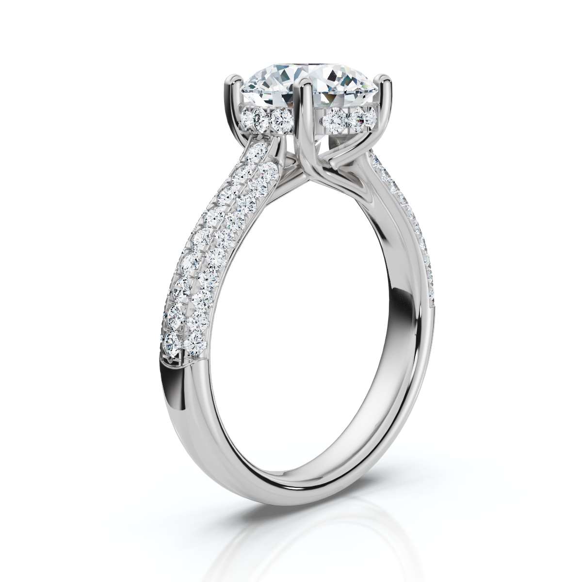 14K White Gold Kynlee Accents Lab Grown Diamond Ring (1/2 ct. tw)