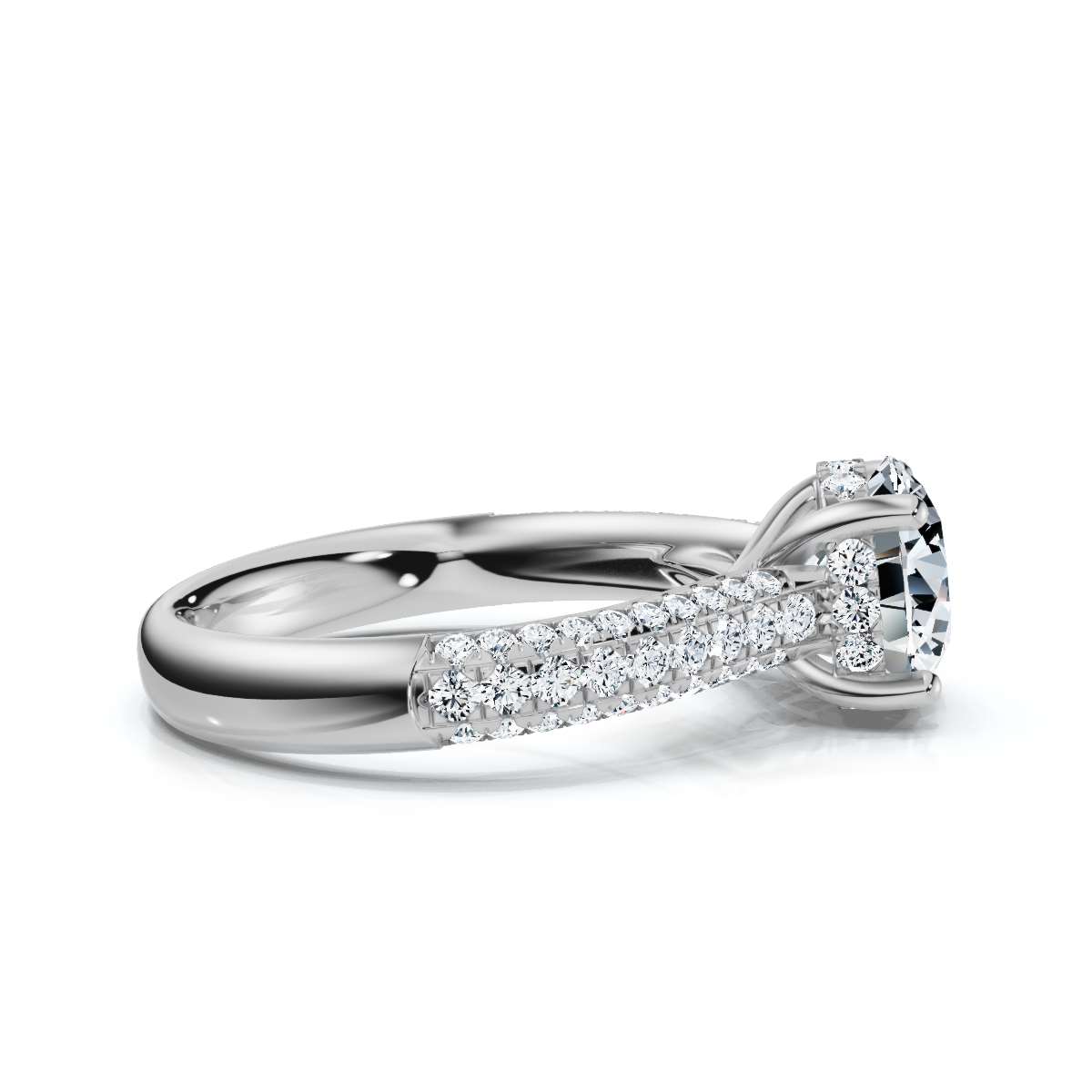 14K White Gold Kynlee Accents Lab Grown Diamond Ring (1/2 ct. tw)