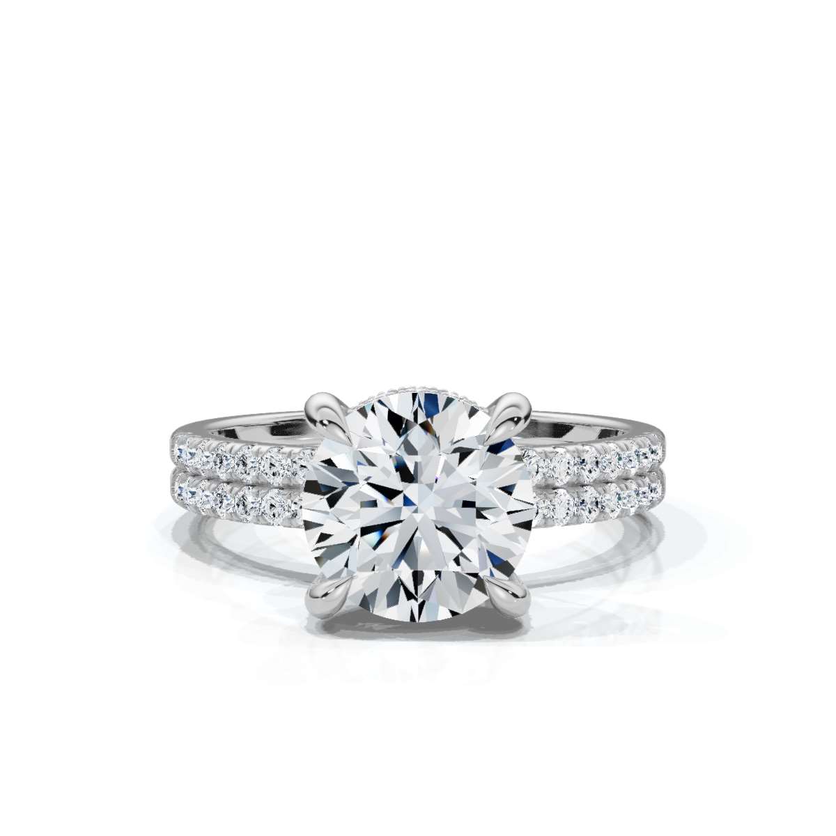 14K White Gold Amryn Lab Grown Diamond Ring (1/3 ct. tw)