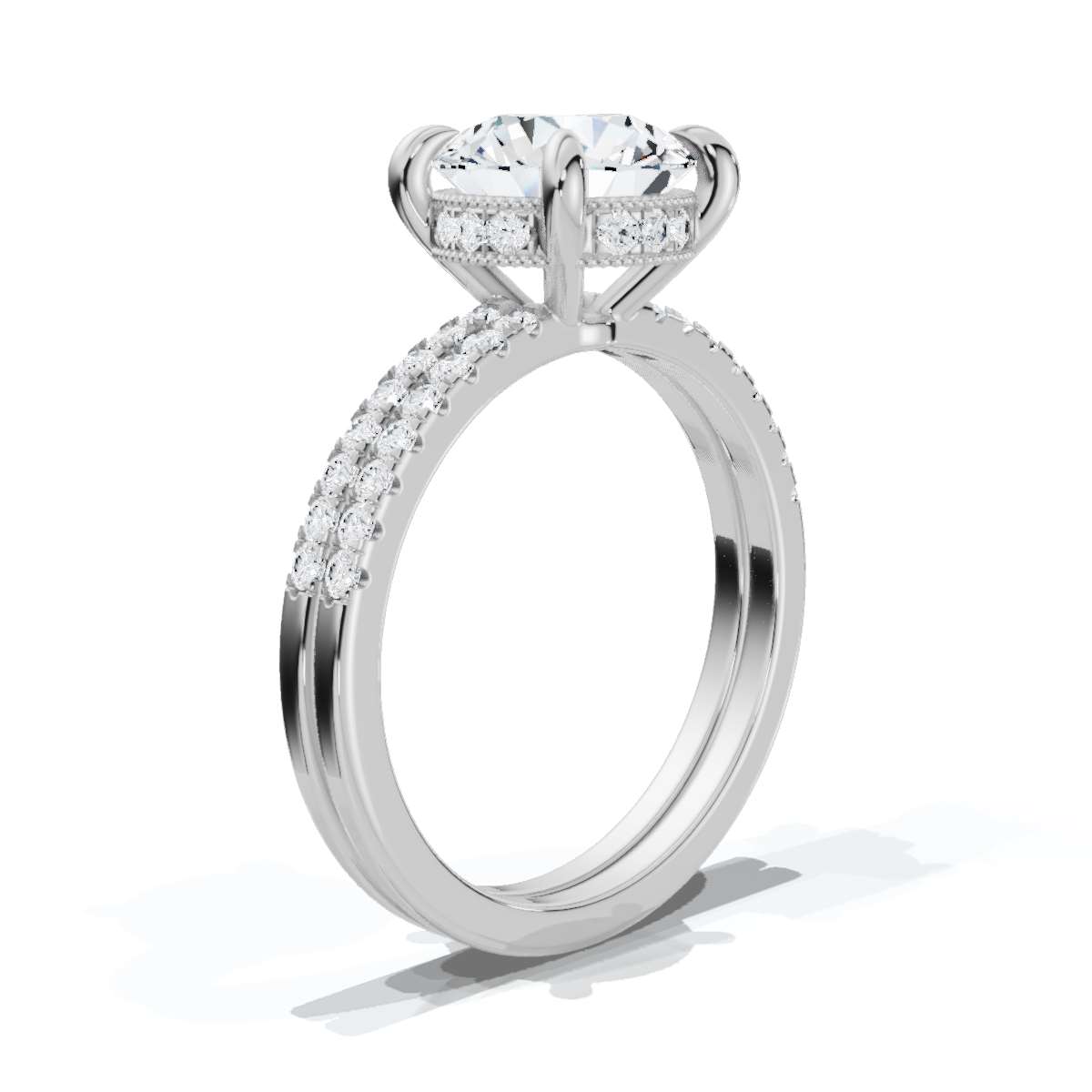14K White Gold Amryn Lab Grown Diamond Ring (1/3 ct. tw)