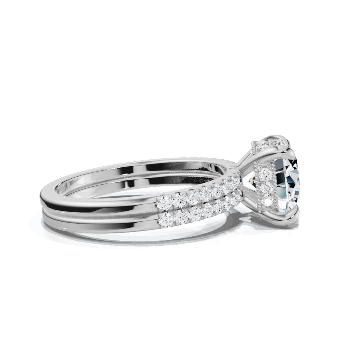 14K White Gold Amryn Lab Grown Diamond Ring (1/3 ct. tw)
