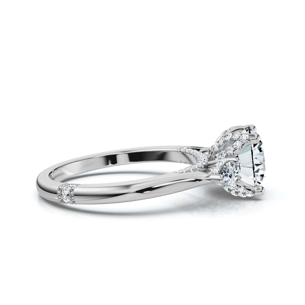 14K White Gold Kairi Three Stone Pear Lab Grown Diamond Ring (1/2 ct. tw)