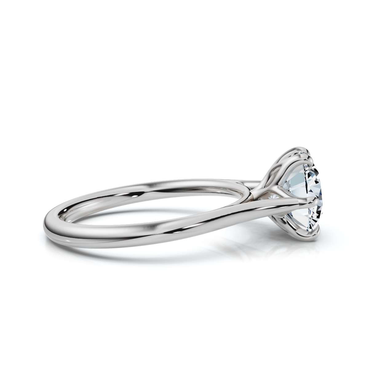 14K White Gold Carmel Solitaire Engagement Ring 