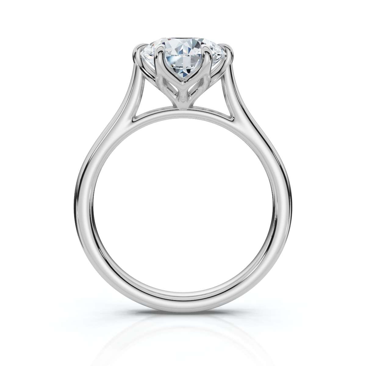 14K White Gold Carmel Solitaire Engagement Ring 