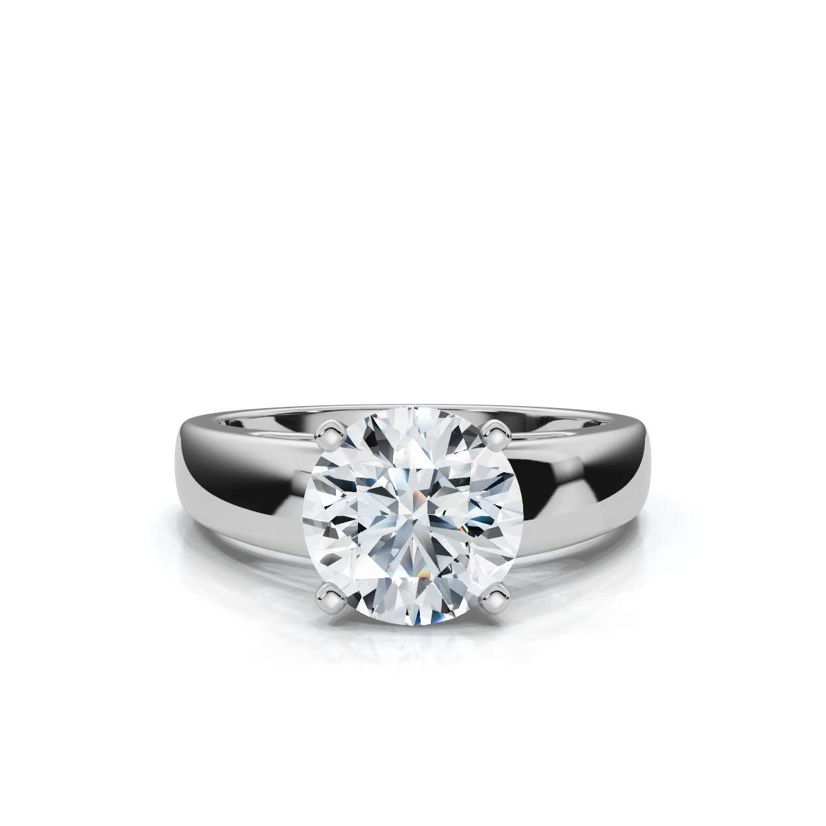 14K White Gold Peppi Solitaire Engagement Ring 