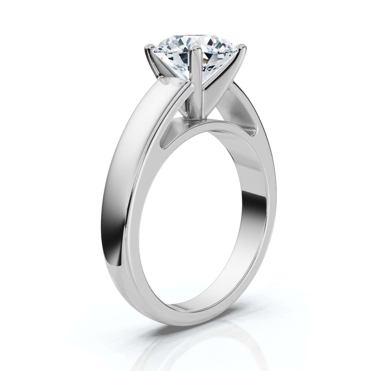 14K White Gold Peppi Solitaire Engagement Ring 