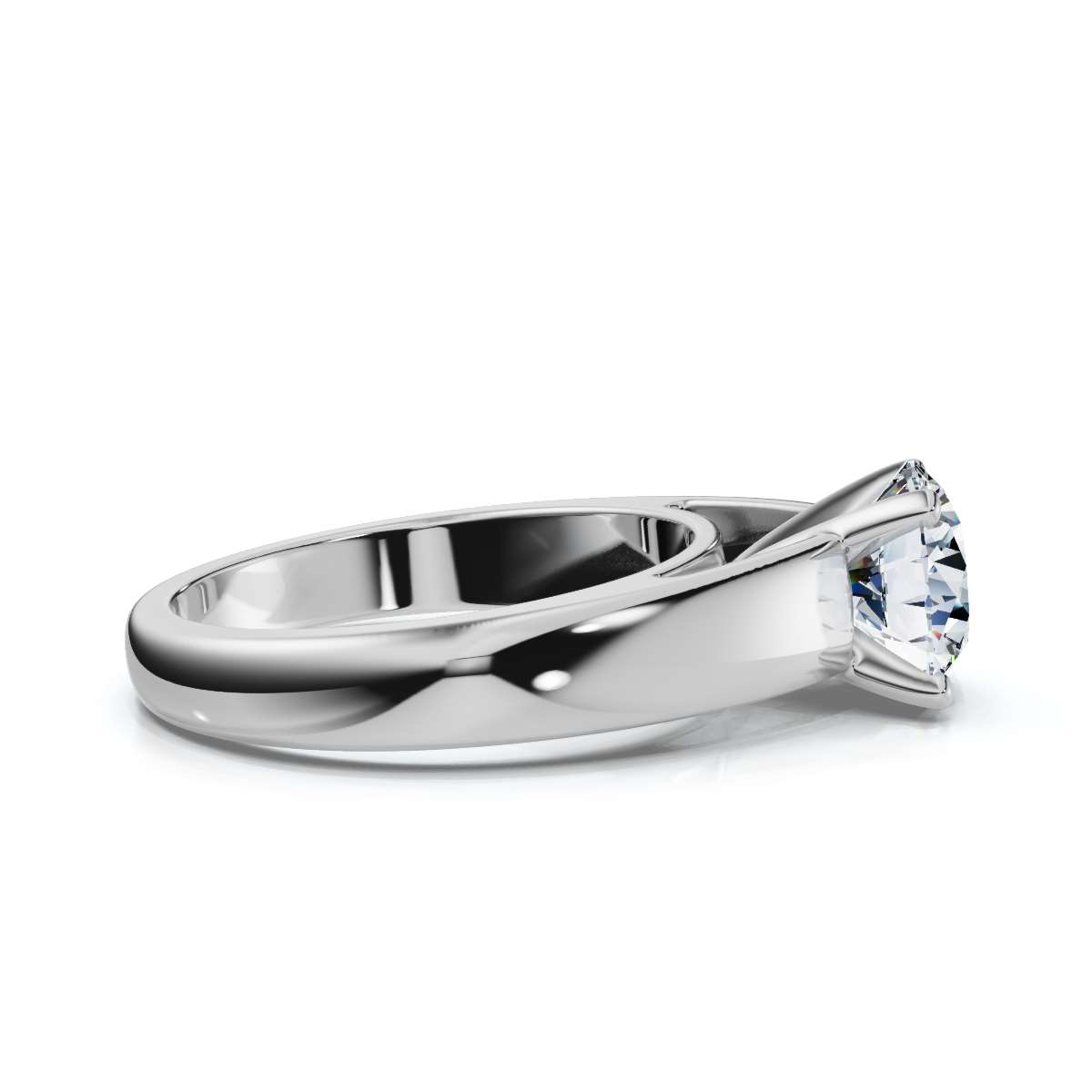 14K White Gold Peppi Solitaire Engagement Ring 