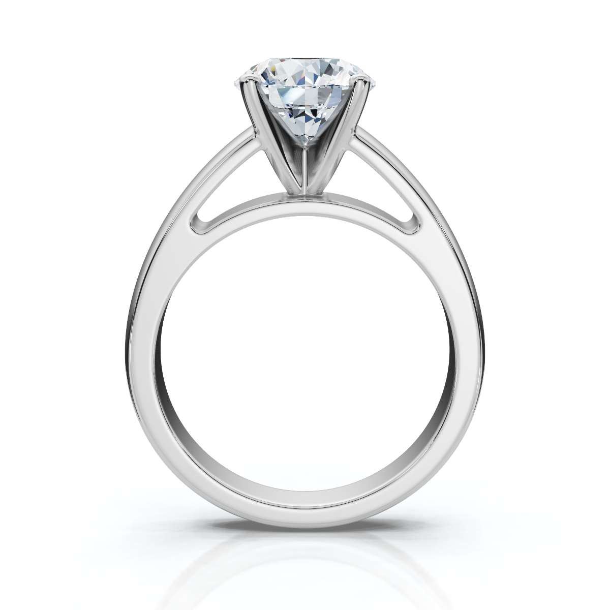 14K White Gold Peppi Solitaire Engagement Ring 