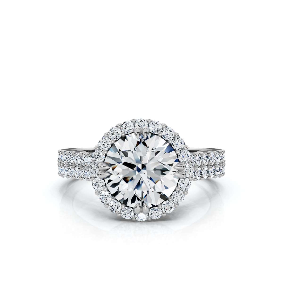 14K White Gold Rory Halo Lab Grown Diamond Ring (1/2 ct. tw)
