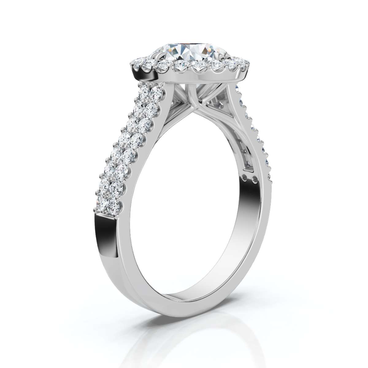 14K White Gold Rory Halo Lab Grown Diamond Ring (1/2 ct. tw)