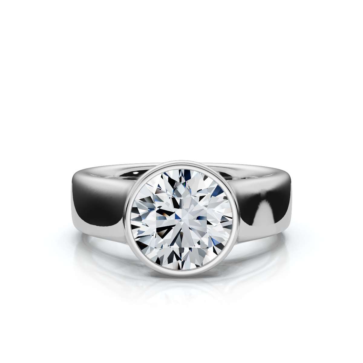 14K White Gold Citra Solitaire Engagement Ring 