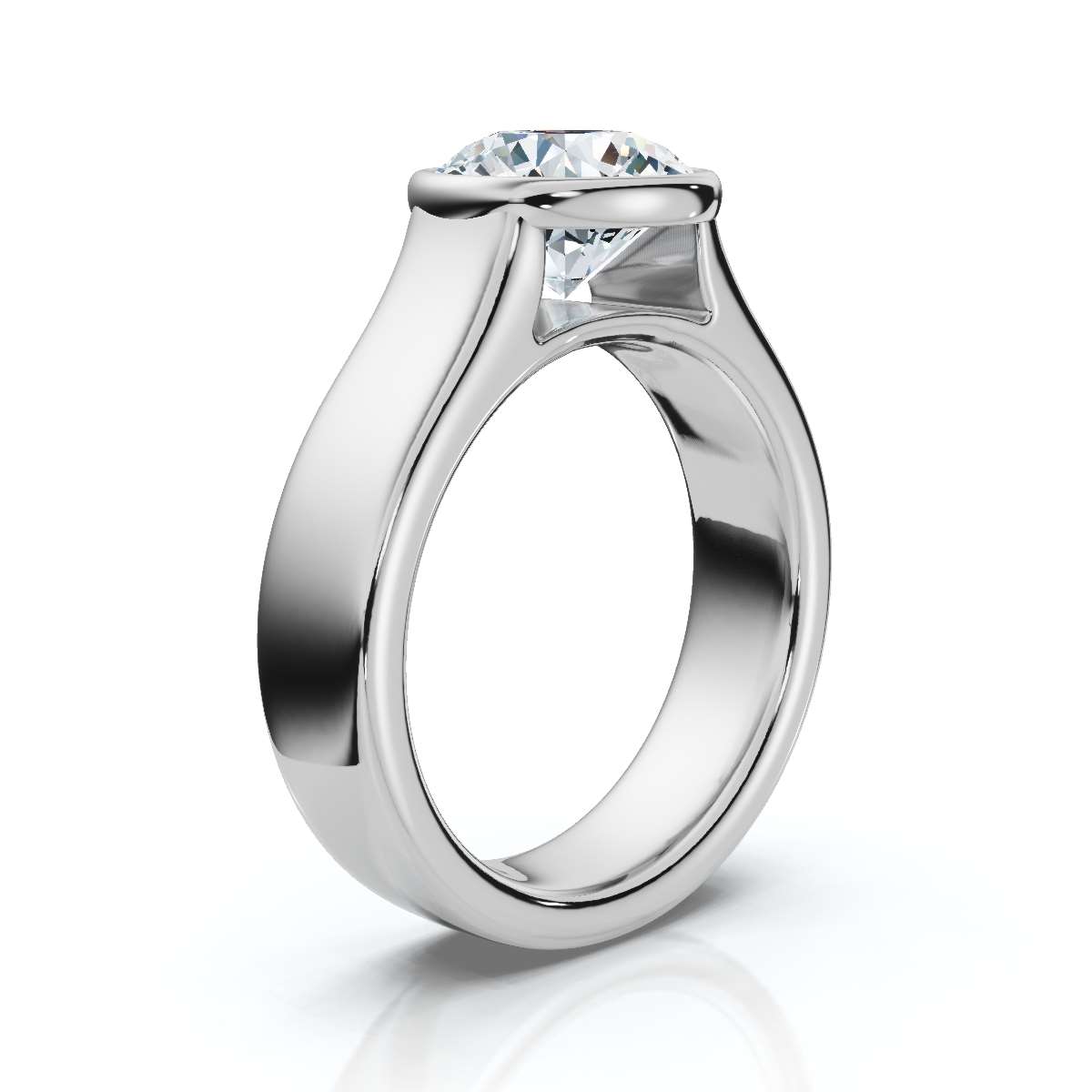 14K White Gold Citra Solitaire Engagement Ring 
