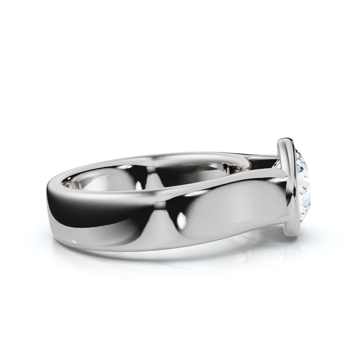 14K White Gold Citra Solitaire Engagement Ring 
