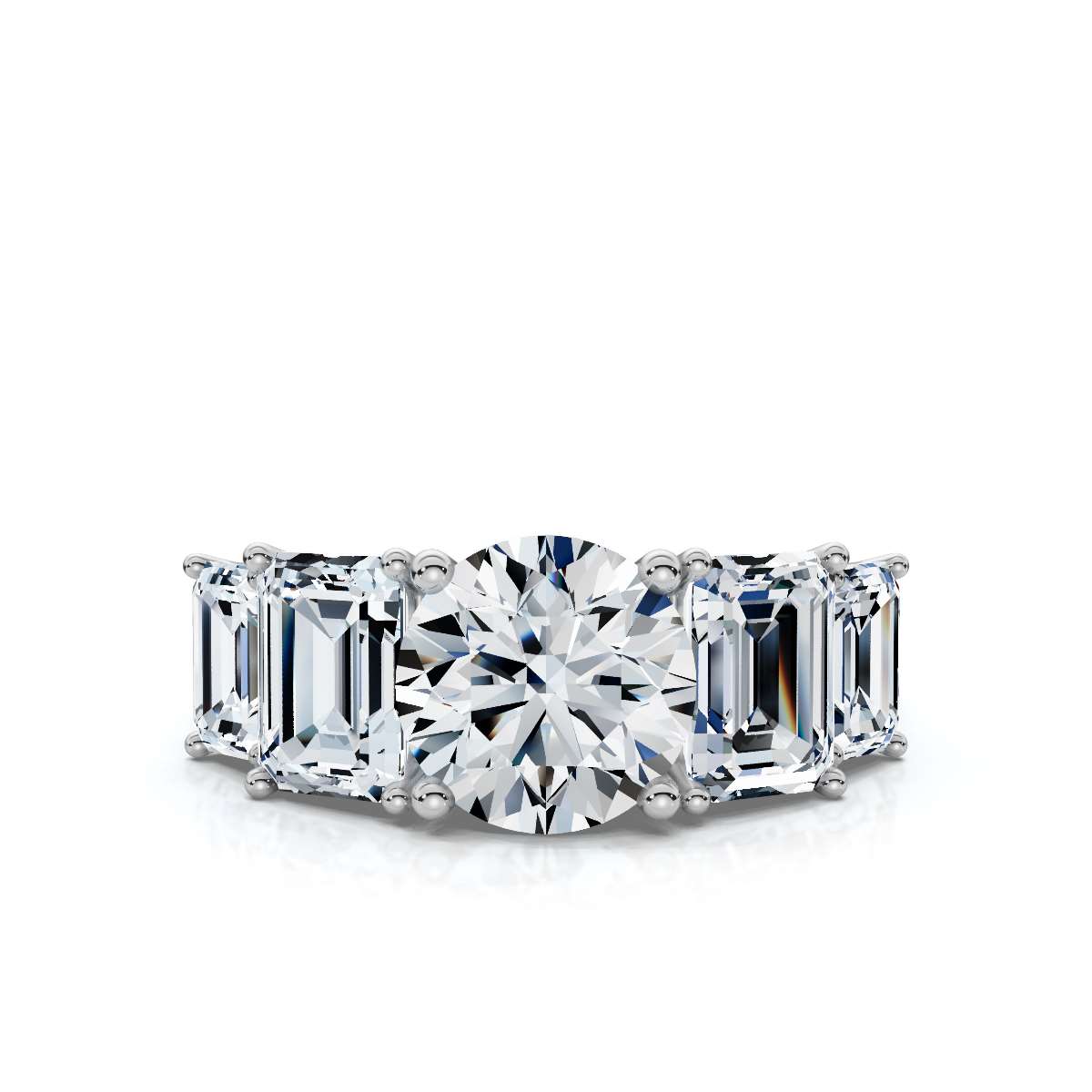14K White Gold Ora Accents Lab Grown Diamond Ring (3 1/6 ct. tw)