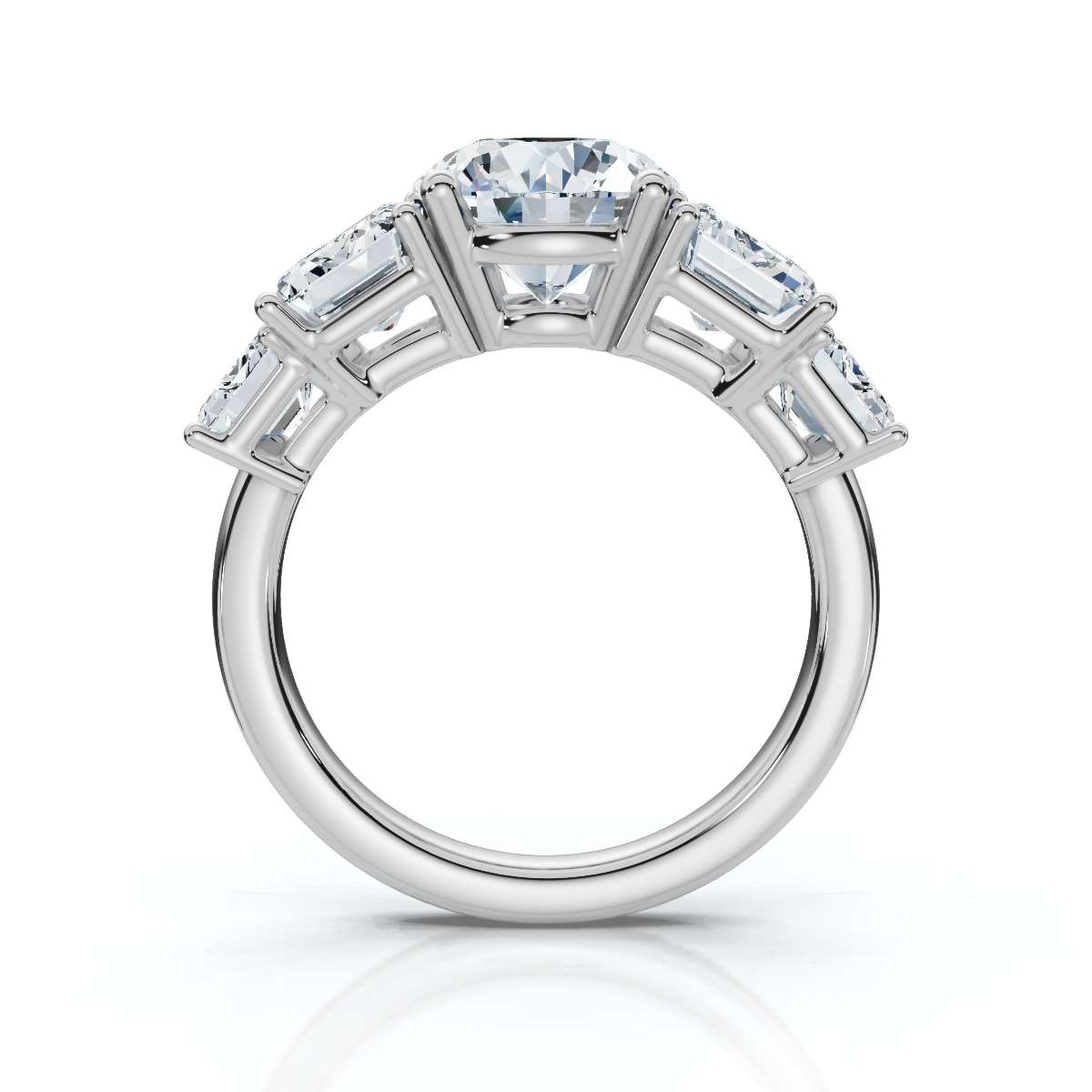 14K White Gold Ora Accents Lab Grown Diamond Ring (3 1/6 ct. tw)