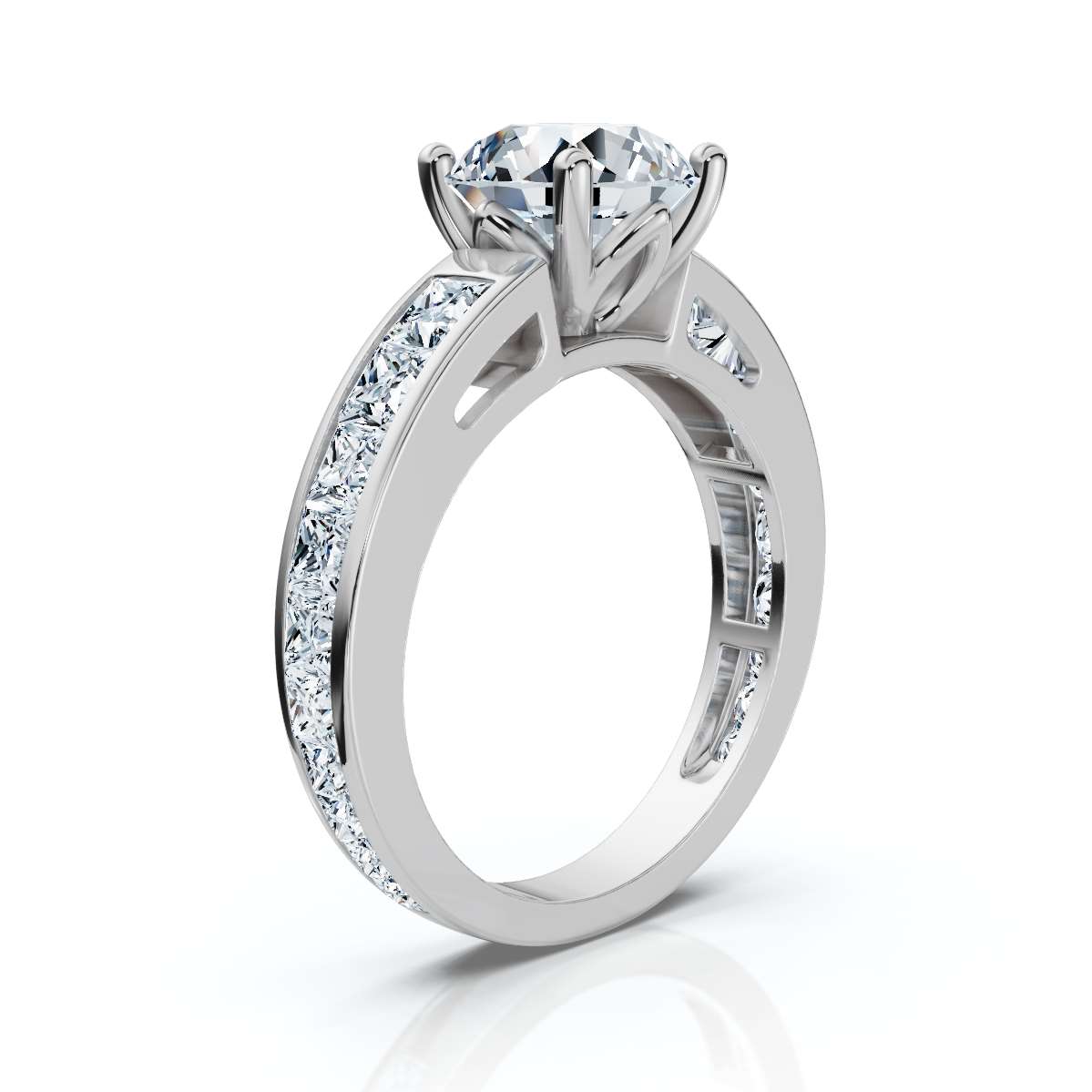 14K White Gold Porsha Accents Lab Grown Diamond Ring (1 1/5 ct. tw)