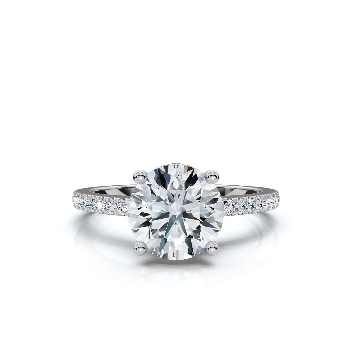 14K White Gold Zila Accents Lab Grown Diamond Ring (1/3 ct. tw)