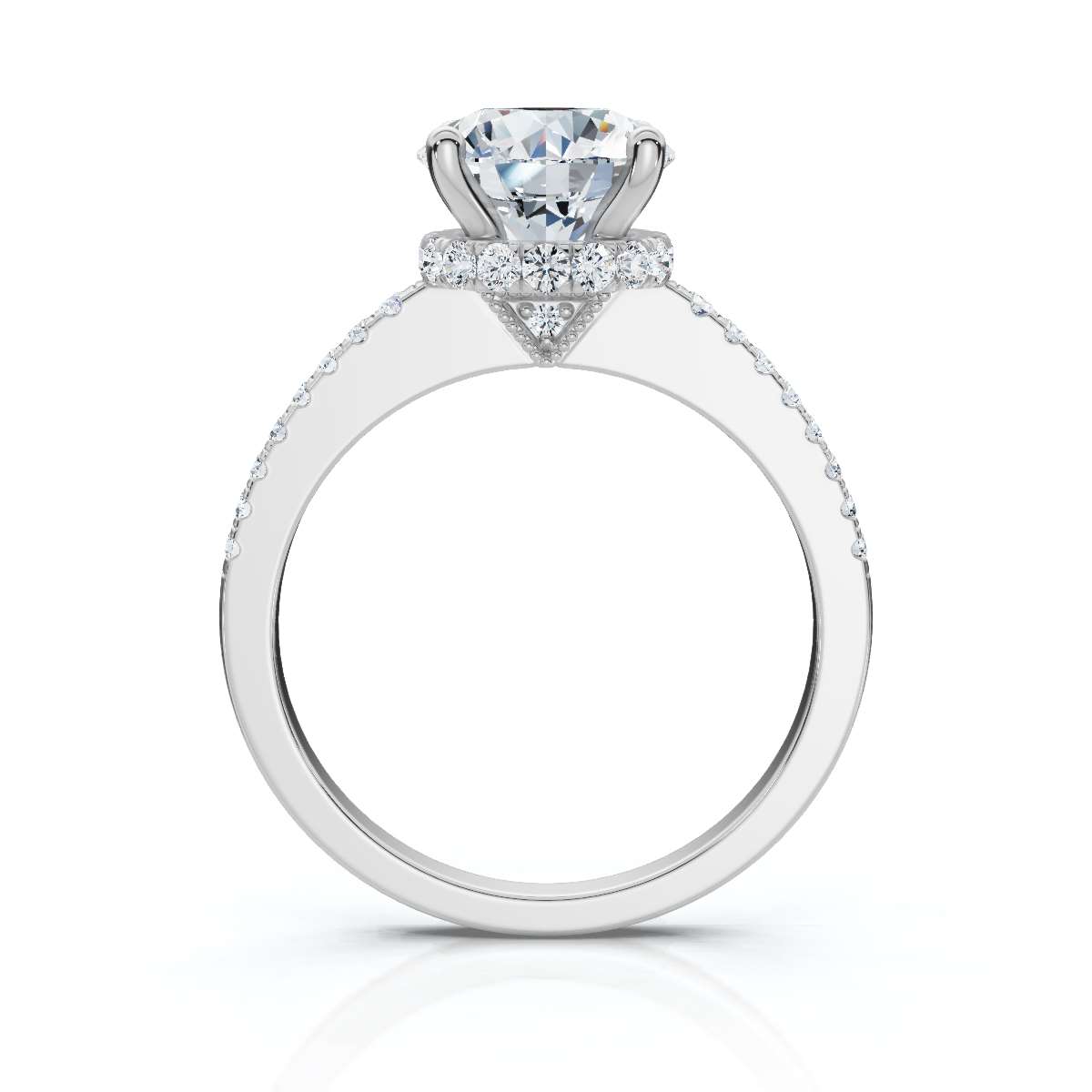 14K White Gold Zila Accents Lab Grown Diamond Ring (1/3 ct. tw)