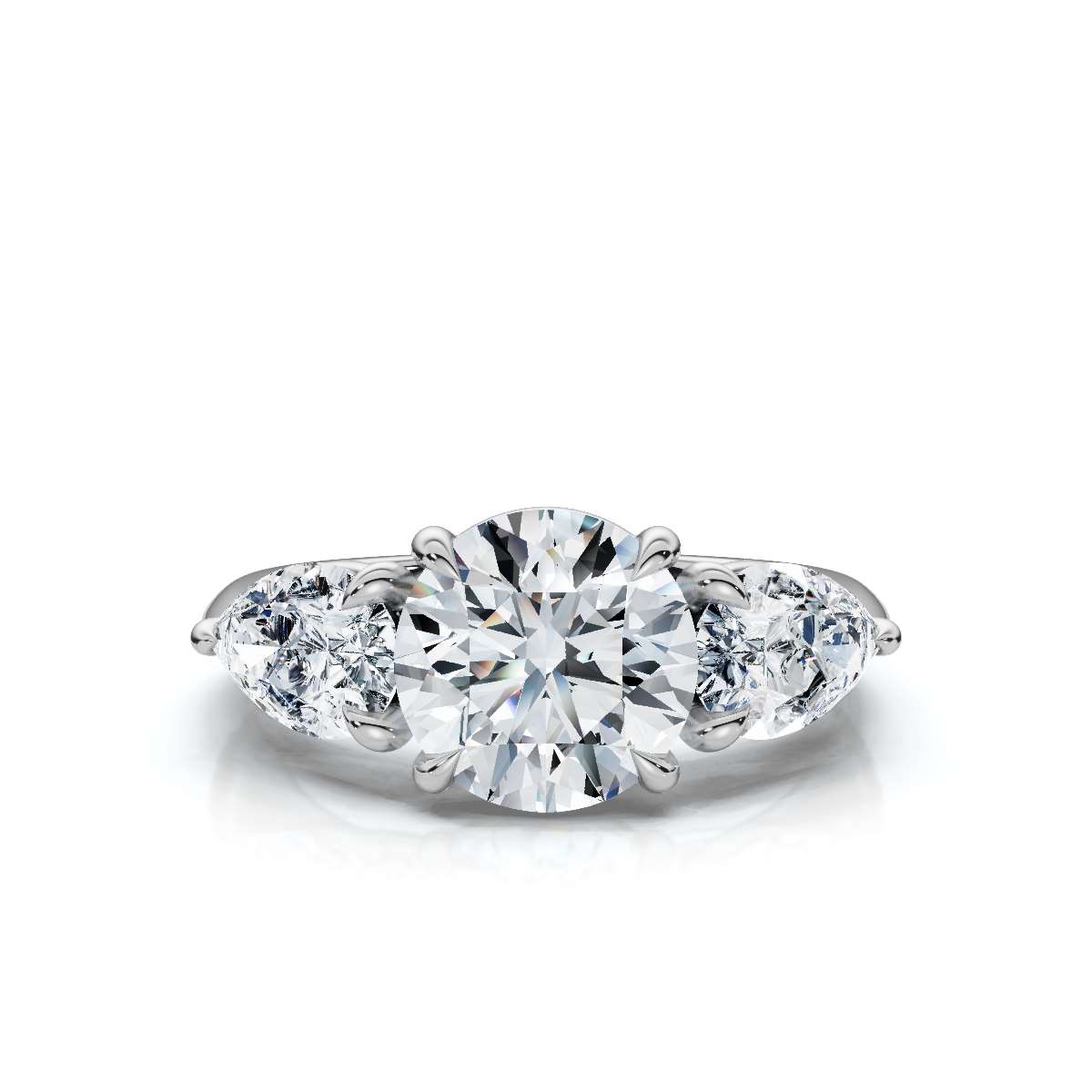 14K White Gold Osprey Three Stone Lab Grown Diamond Ring (1 1/2 ct. tw)