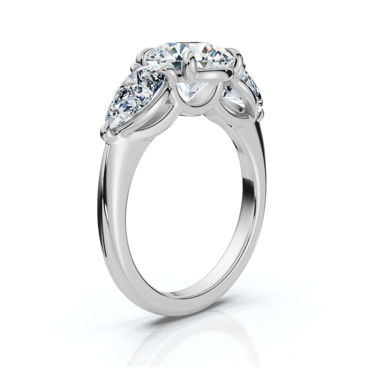 14K White Gold Osprey Three Stone Lab Grown Diamond Ring (1 1/2 ct. tw)