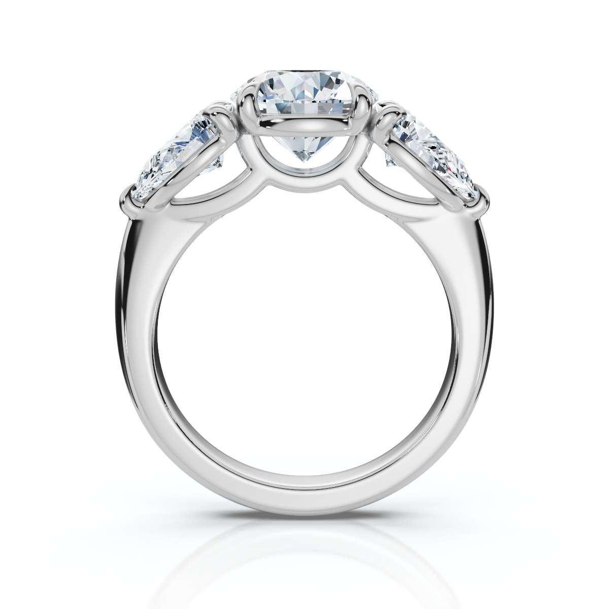 14K White Gold Osprey Three Stone Lab Grown Diamond Ring (1 1/2 ct. tw)