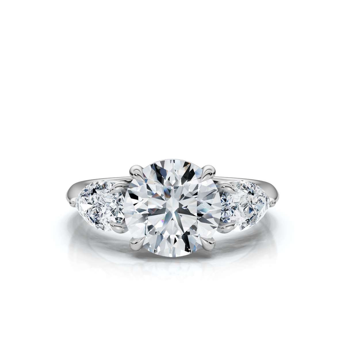 14K White Gold Osprey Three Stone Lab Grown Diamond Ring (1.00 ct. tw)