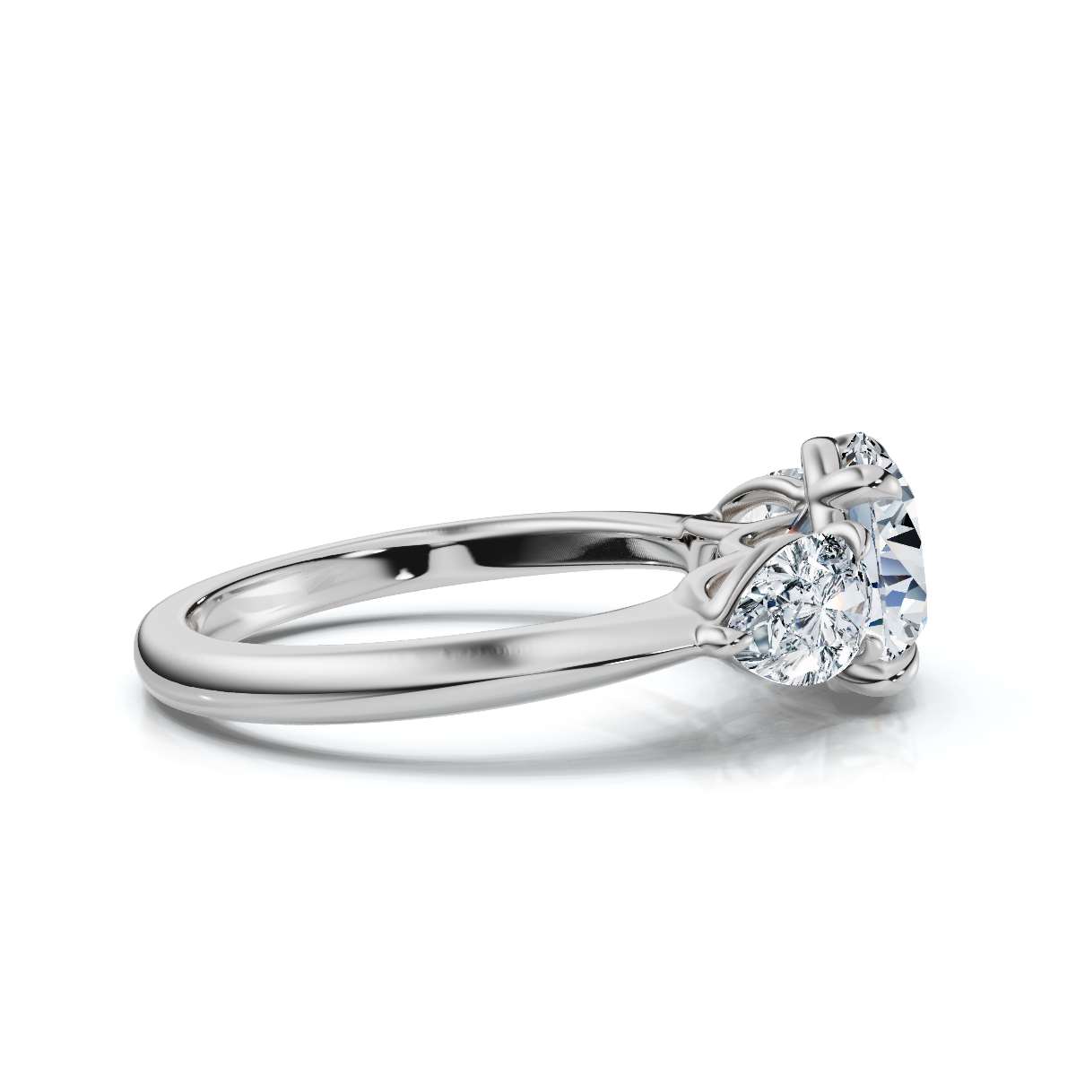 14K White Gold Osprey Three Stone Lab Grown Diamond Ring (1.00 ct. tw)