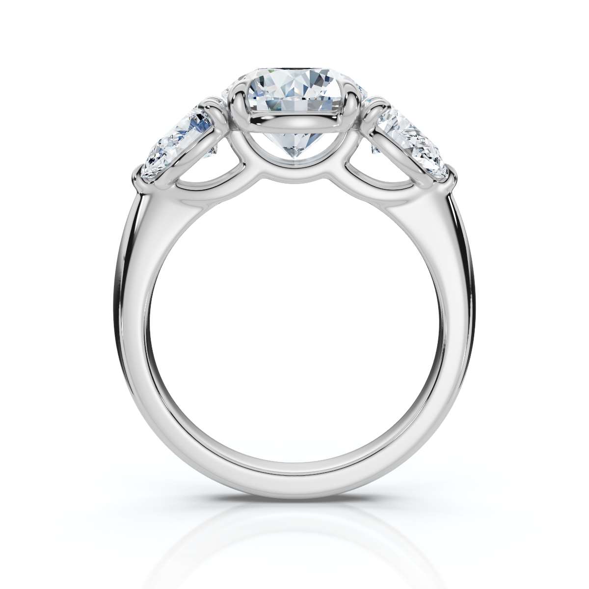 14K White Gold Osprey Three Stone Lab Grown Diamond Ring (1.00 ct. tw)