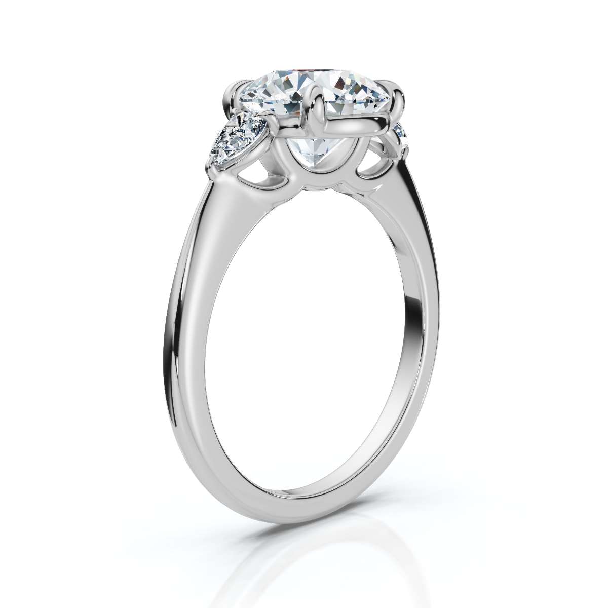 14K White Gold Osprey Three Stone Lab Grown Diamond Ring (1/5 ct. tw)