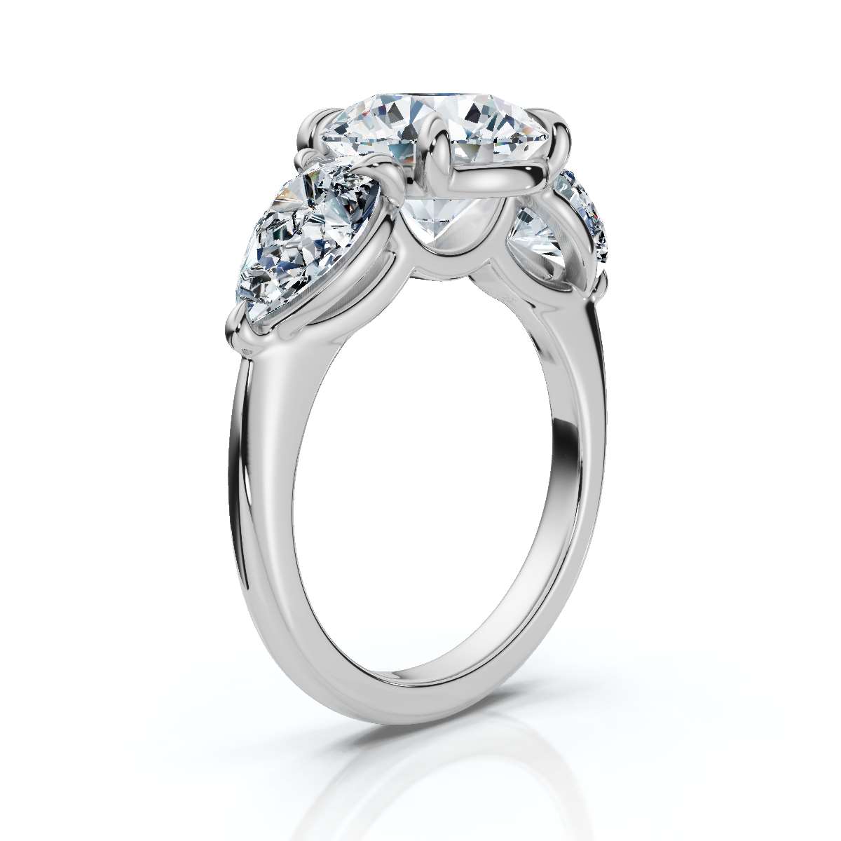 14K White Gold Osprey Three Stone Lab Grown Diamond Ring (2.00 ct. tw)