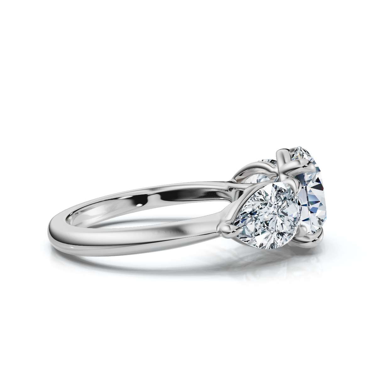 14K White Gold Osprey Three Stone Lab Grown Diamond Ring (2.00 ct. tw)