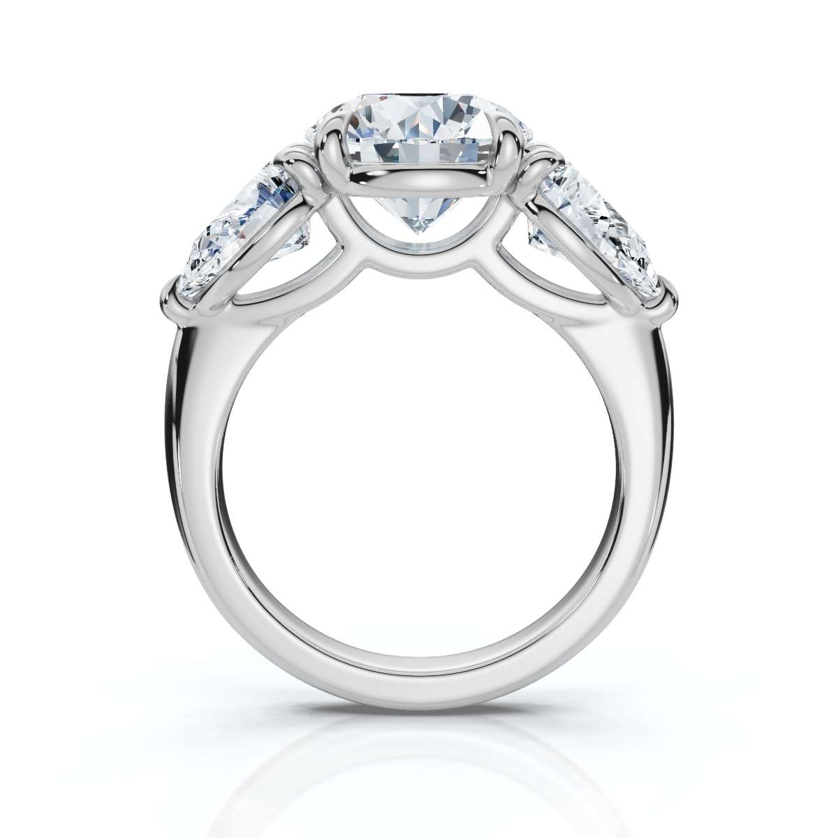 14K White Gold Osprey Three Stone Lab Grown Diamond Ring (2.00 ct. tw)