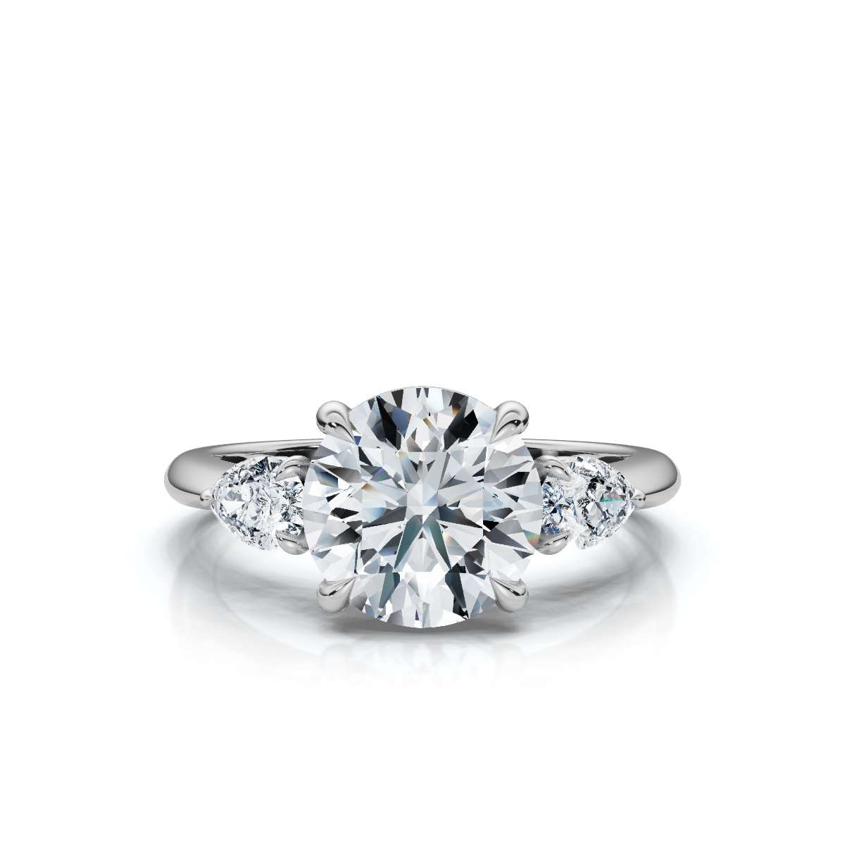 14K White Gold Osprey Three Stone Lab Grown Diamond Ring (1/3 ct. tw)