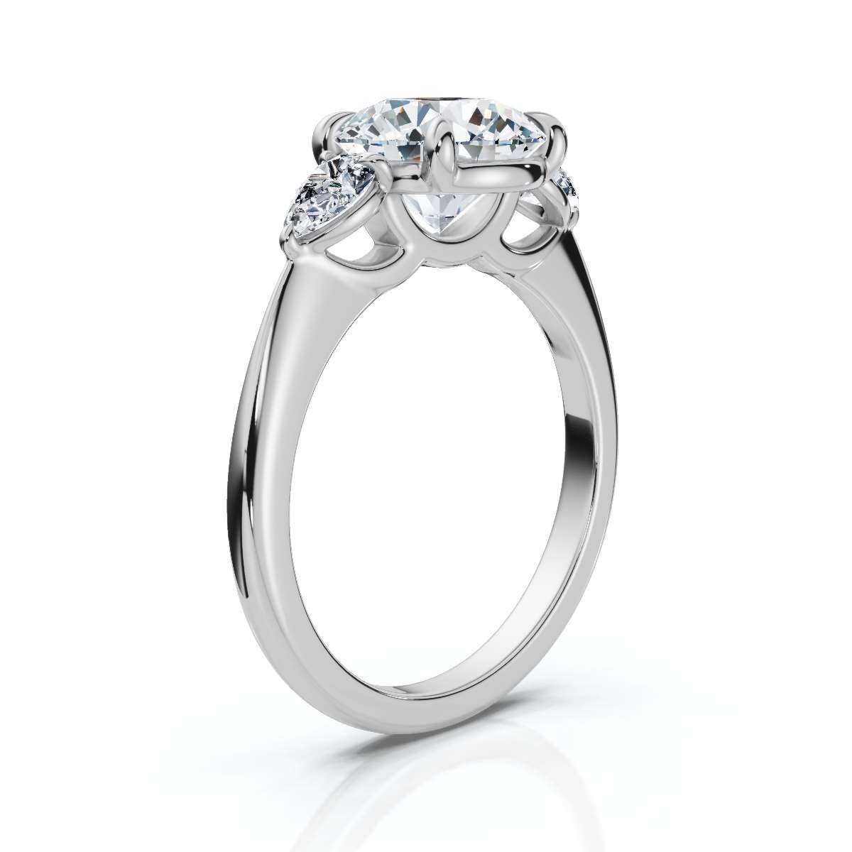 14K White Gold Osprey Three Stone Lab Grown Diamond Ring (1/3 ct. tw)