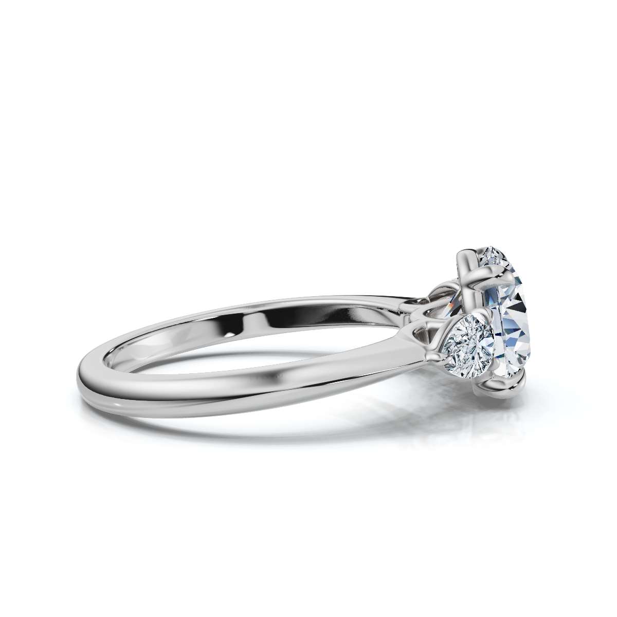 14K White Gold Osprey Three Stone Lab Grown Diamond Ring (1/3 ct. tw)